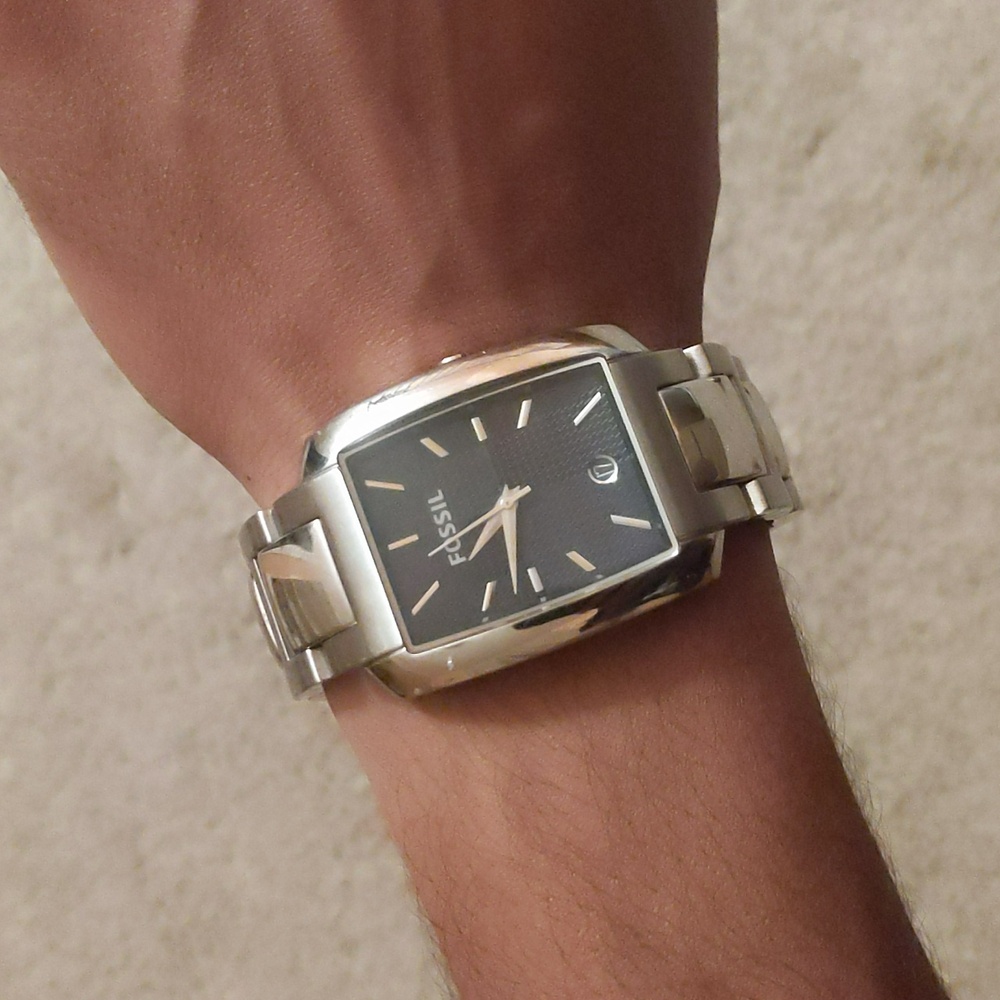 Fossil Rectangular Stainless Steel Watch